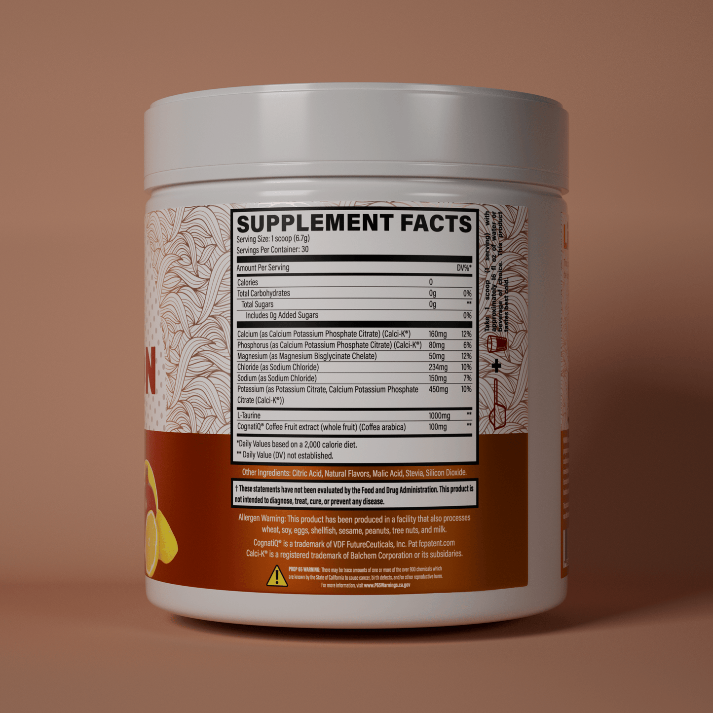 NATRL Supplements HYDRATION Ingredients